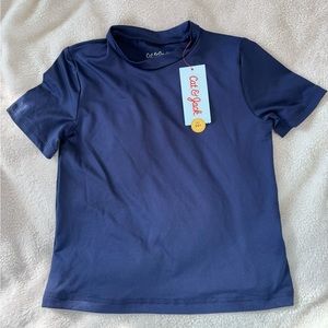 Cat &Jack Boys' Solid Short Sleeve Rash Guard Swim Shirt -Size Runs Small